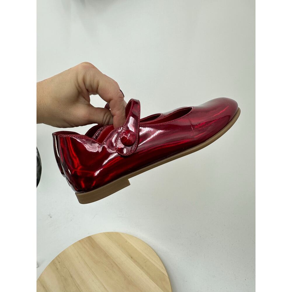 Christian Louboutin Melodie Girls Ballerina Flats Shoes 30 - 13 Red Holidays - Picture 5 of 10